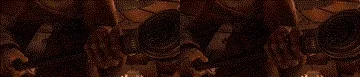 A side-by-side GIF comparison showing a smoother dithered export next to a banded non-dithered export.